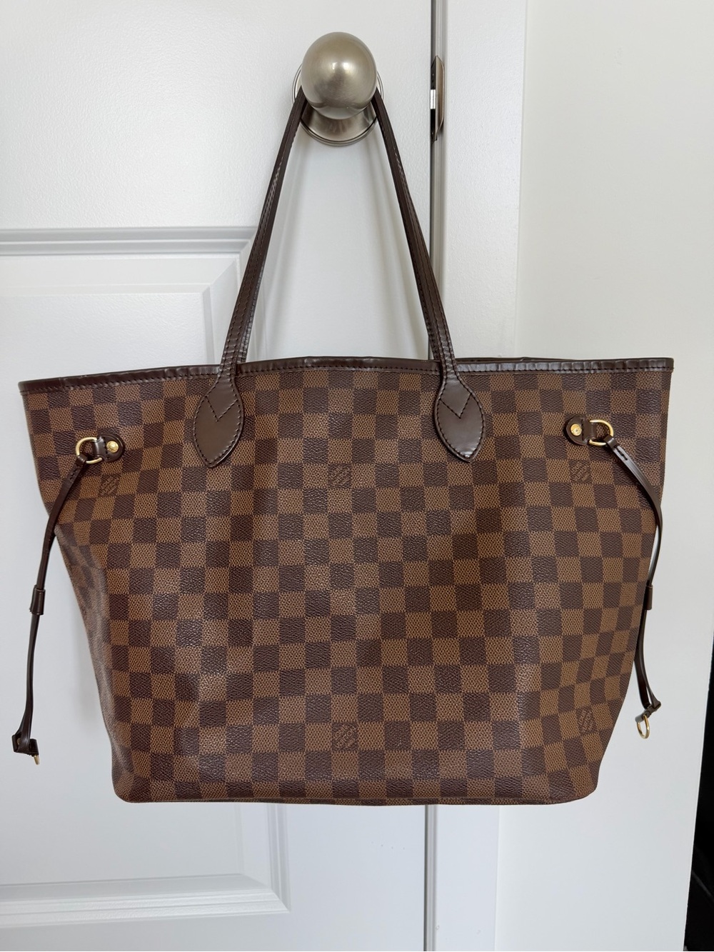 Louis Vuitton Neverfull MM Damier Ebene Tote